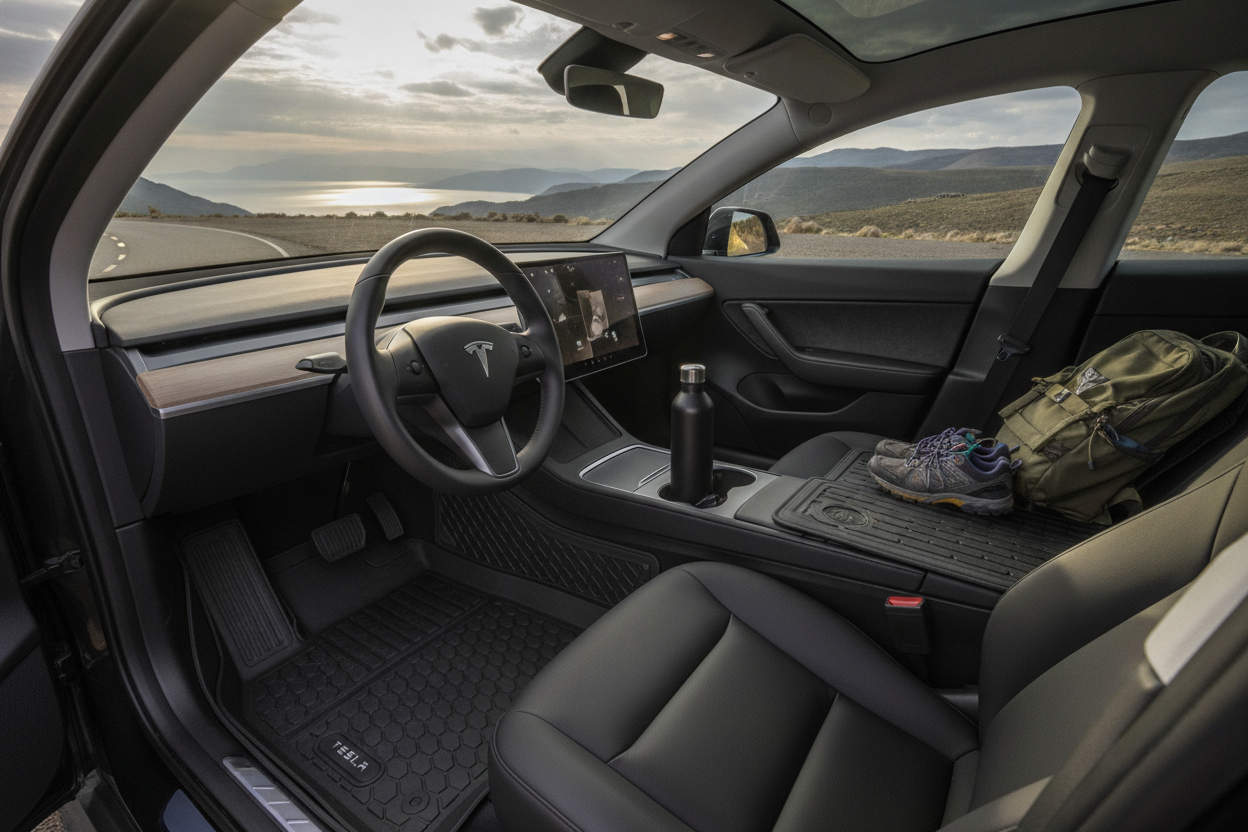 De bedste måtter til Tesla Model Y: Beskyt din bil mod det danske vejr